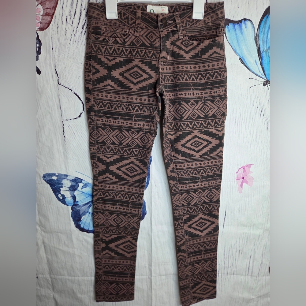 Trendy Geometric Patterned Skinny Jeans